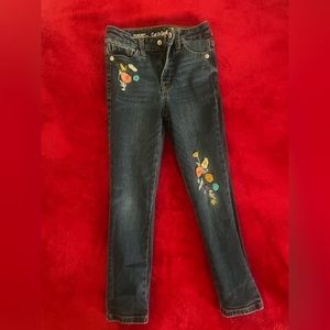 Cat&Jack Girls Size 6 Embroidered High Rise Skinny Jeans